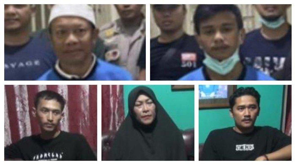 Pengakuan pihak Yosef soal klaim sepihak Danu (kanan atas) yang menuduh Yosef (kiri atas), Mimin (tengah bawah), Arighi (kanan bawah), dan Abi (kiri bawah) terlibat dalam kasus Subang