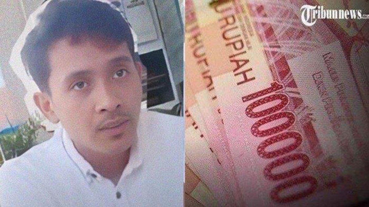 (kiri) Akbar Sarosa guru yang dilaporkan kepolisi gegara hukum siswa tak salat dan ilustrasi uang (kanan) - Segini gaji Akbar Sarosa guru yang dituntut Rp50 juta dan dilaporkan gegara hukum siswa