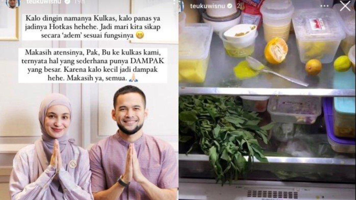 Teuku Wisnu dan Shireen Sungkar dicibir gara-gara isi kulkasnya tampak kotor.