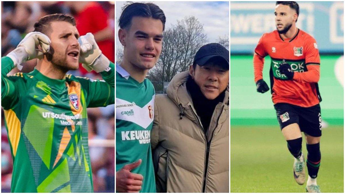 Tiga pemain ini begitu didambakan oleh Shin Tae-yong untuk main di Timnas Indonesia dan bakal menjadi efek domino untuk skuad Garuda. Foto: Maarten Paes, Jens Raven, Shin Tae-yong, Calvin Verdonk.