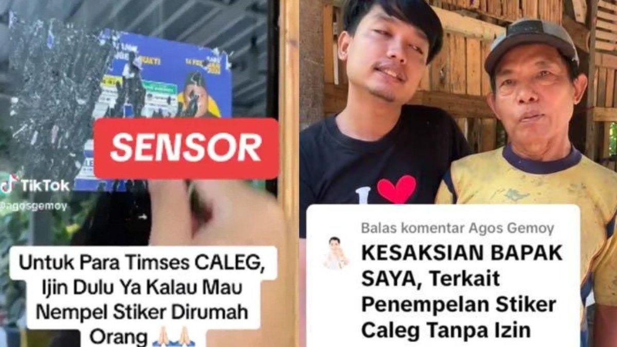 TikToker Lumajang disomasi karena copot stiker caleg, sang ayah ngaku sempat dijanjikan sembako.