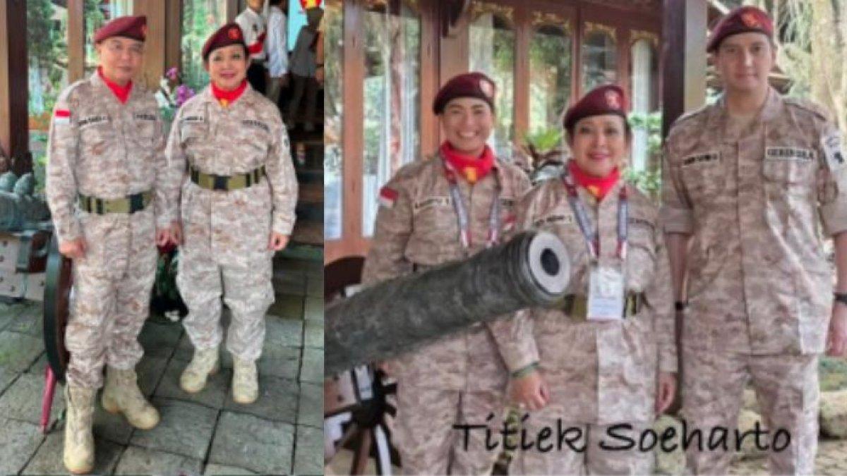 Titiek Soeharto Berseragam Militer Ikut Diklat DPR RI Partai Gerindra, Foto Bareng Prabowo