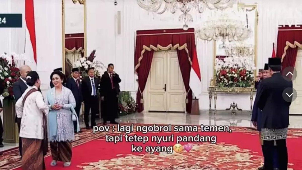 Titiek Soeharto dan Prabowo saling lirik.