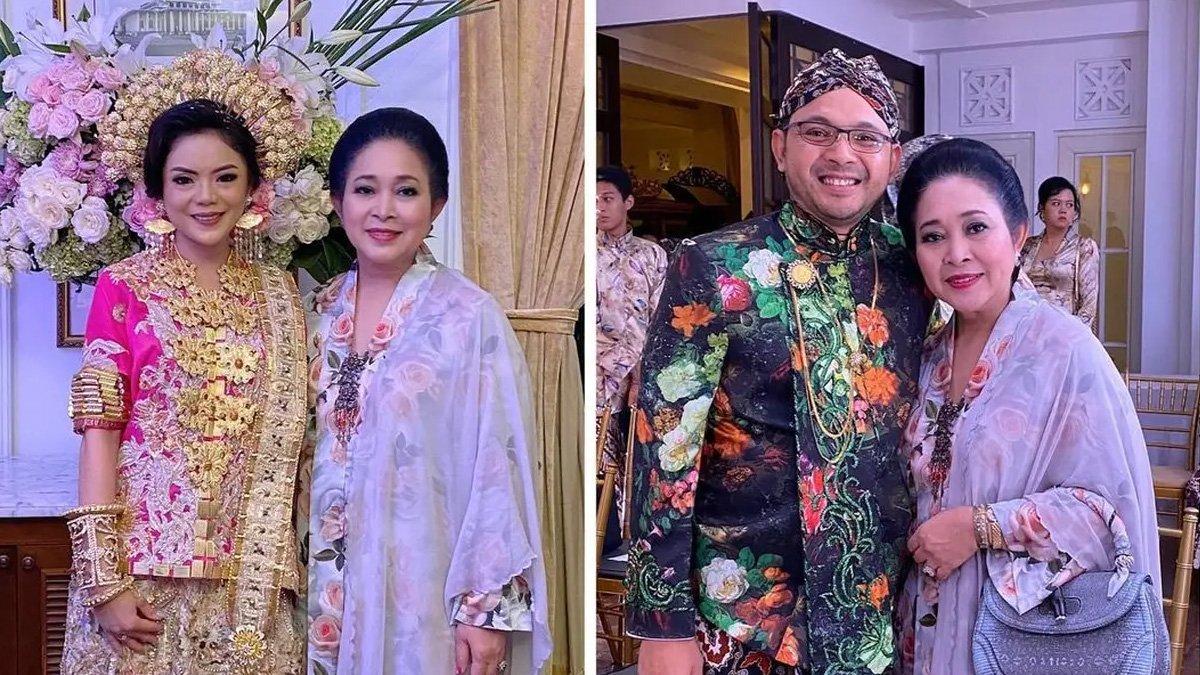 Titiek Soeharto pakai Gucci Speckled Leather New Bamboo