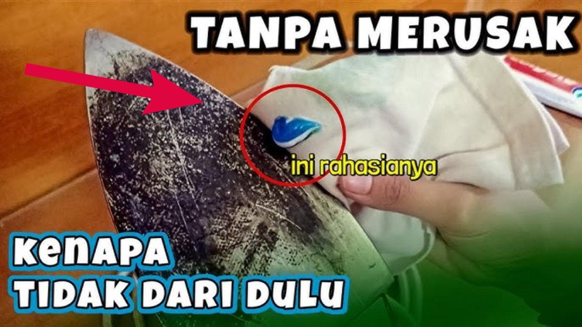 Trik menghilangkan kerak gosong pada besi setrika ternyata gampang banget, tak khawatir rusak.