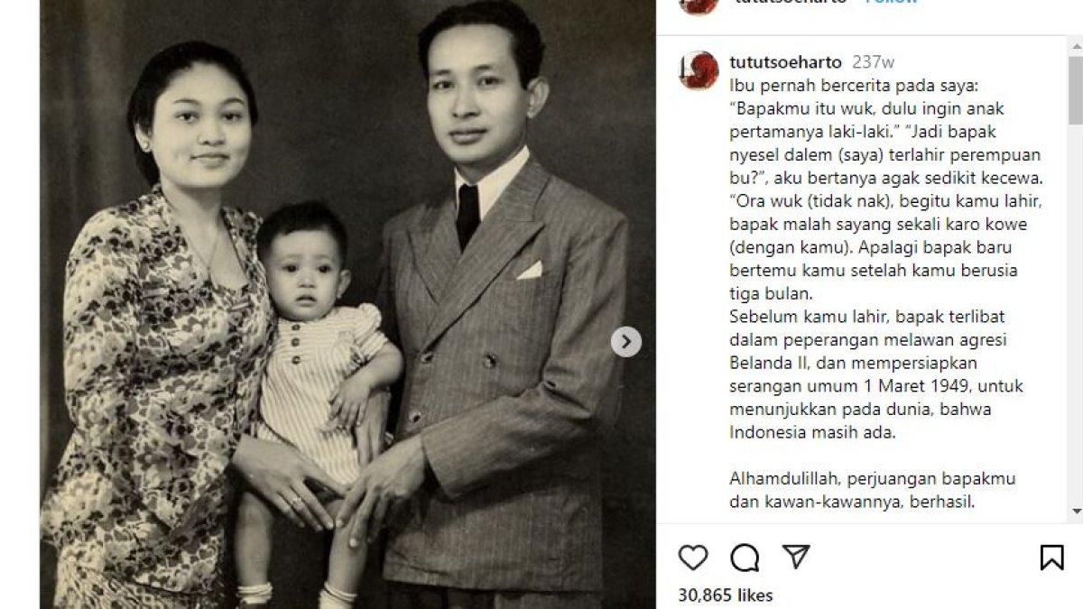 Tutut ungkap cerita Soeharto awalnya ingin anak pertamanya laki-laki.