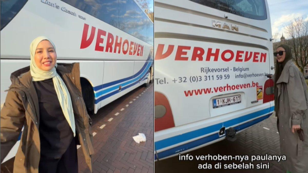 Tya Ariestya tunjukkan bus di Belanda dengan nama Verhoeven