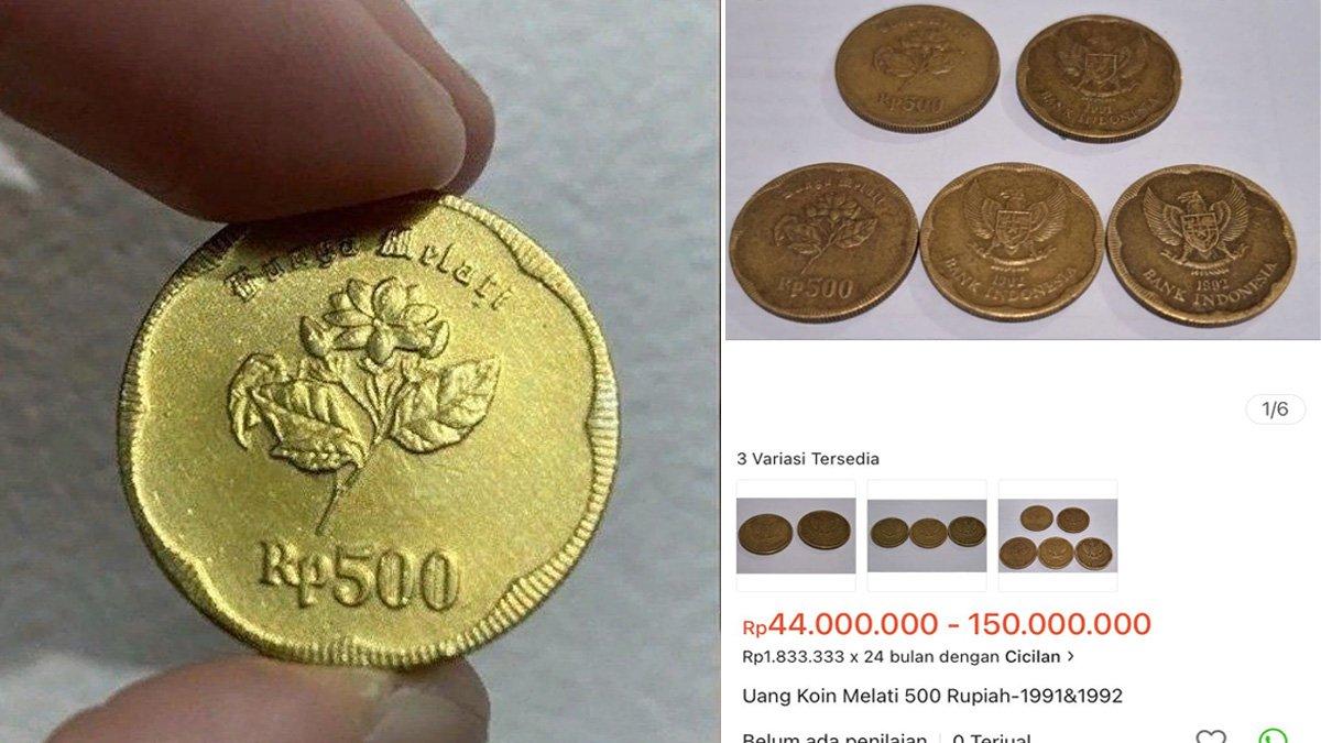 Uang koin 500 gambar melati kini dijual puluhan juta.