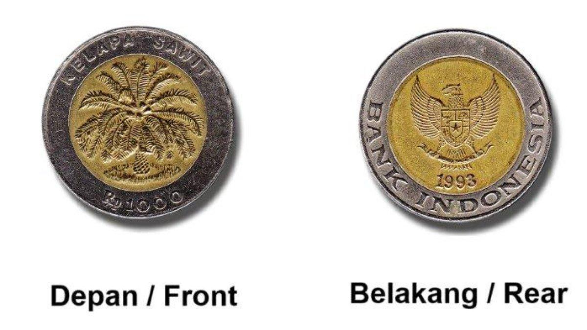 Uang koin gambar kelapa sawit Rp 1000 TE 1993 ditarik BI