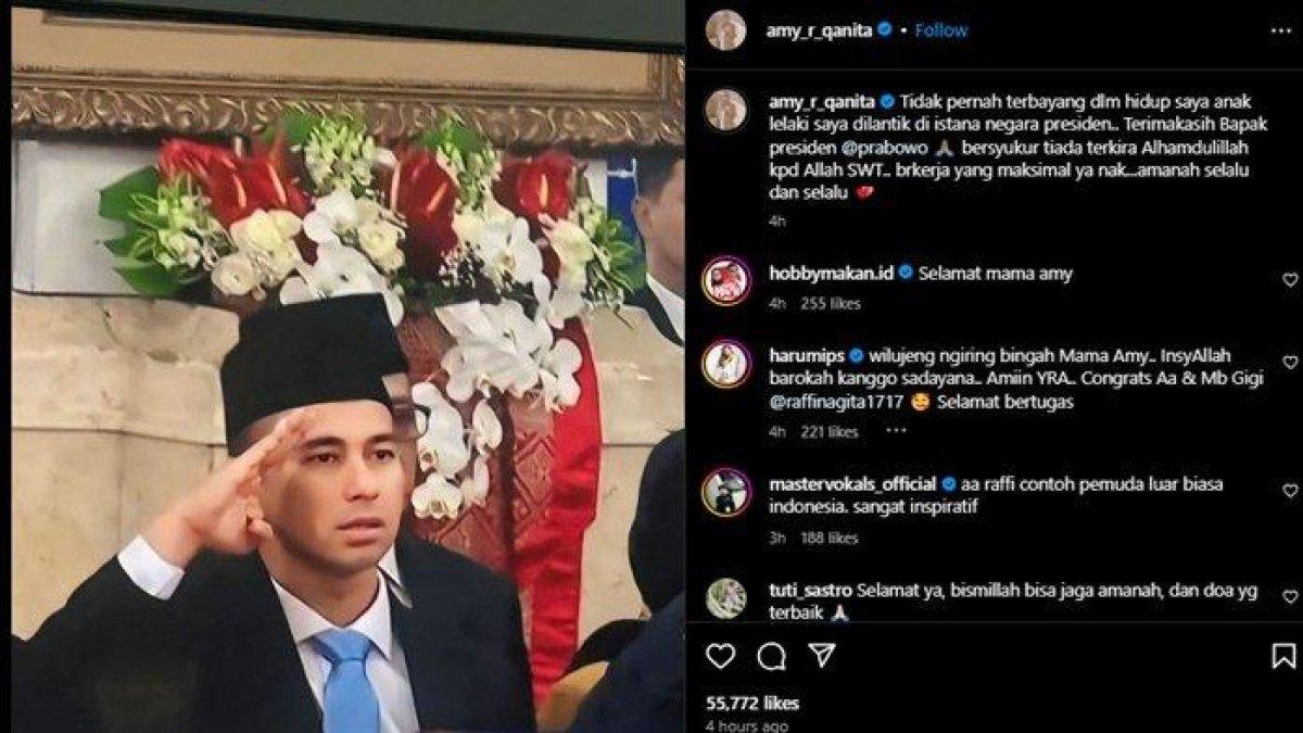 Ucapan sekaligus doa Amy Qanita untuk Raffi Ahmad