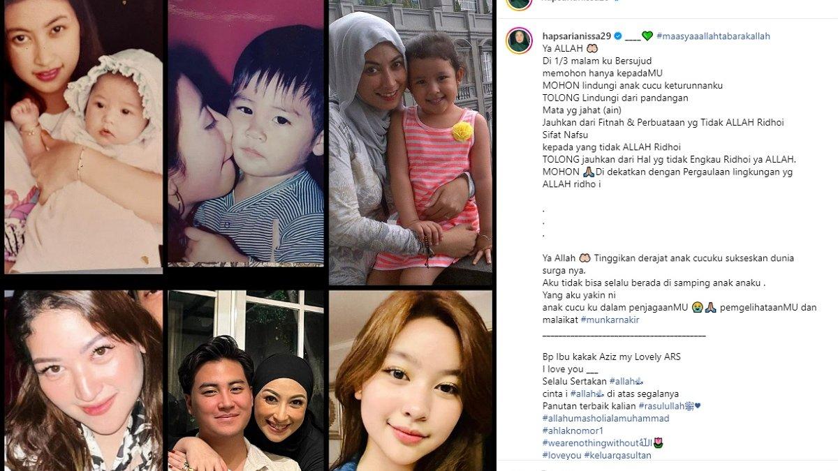 Unggahan Annisa Trihapsari untuk ketiga anaknya termasuk Danvy Rukmana