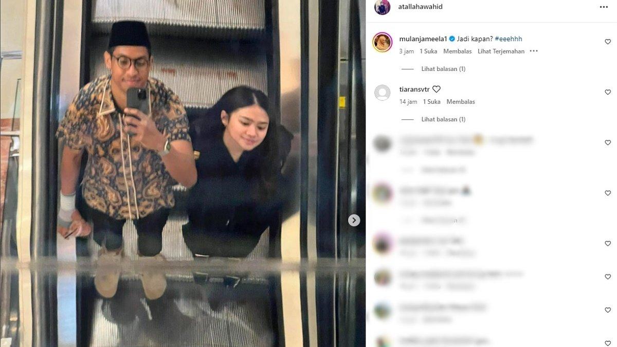 Unggahan Atalla Wahid dikomentari Mulan Jameela