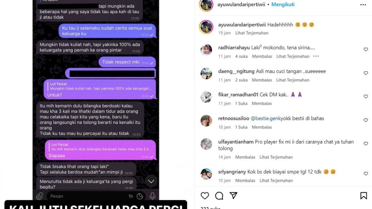 Unggahan Ayu Wulandari di Instagram