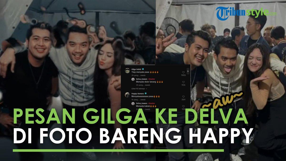 Pesan Gilga Sahid pada Unggahan Delva Irawan saat Foto Bertiga Bareng Happy Asmara