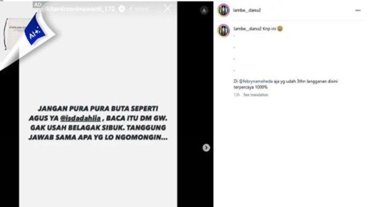 Unggahan Nikita Mirzani yang menyentil Iis Dahlia