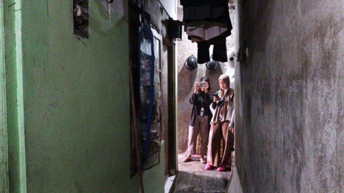 Unit kontrakan tempat Indriana Dewi Eka Saputri tinggal bersama kedua orangtuanya di RT 06/RW 14, Cipinang Besar Utara, Jatinegara, Jakarta Timur Minggu (3/3/2024).