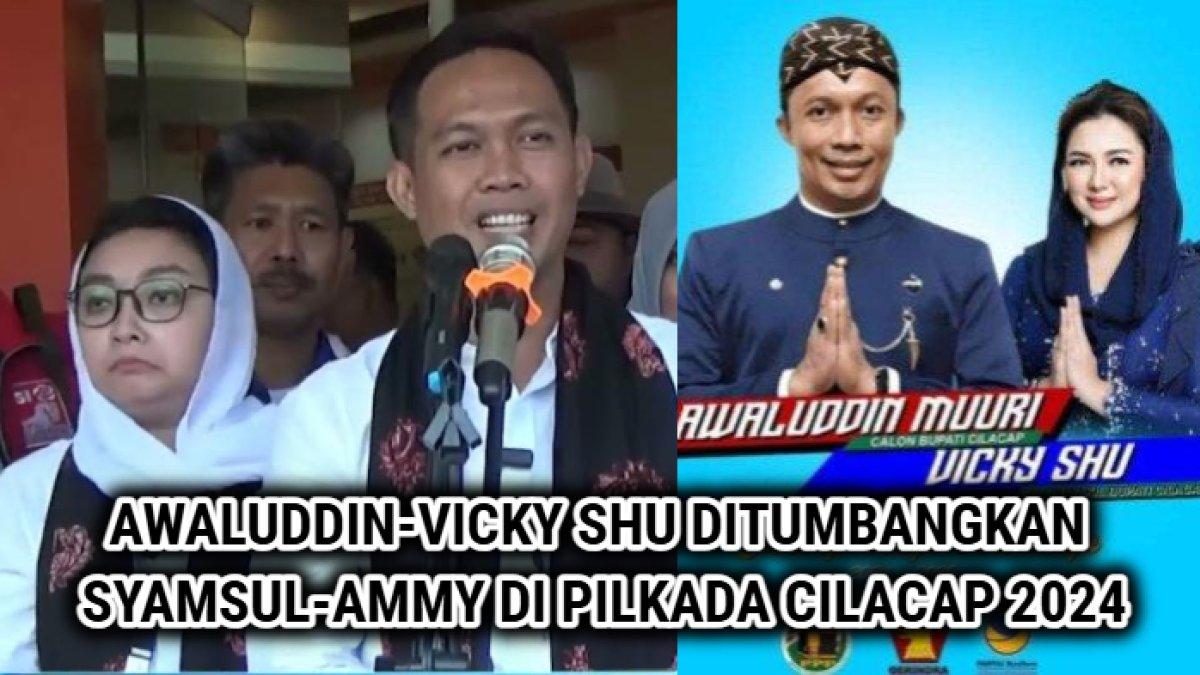 Update hasil Real Count Pilkada Cilacap 2024 Syamsul-Ammy unggul atas Awaluddin Muuri-Vicky Shu dan paslon lainnya.