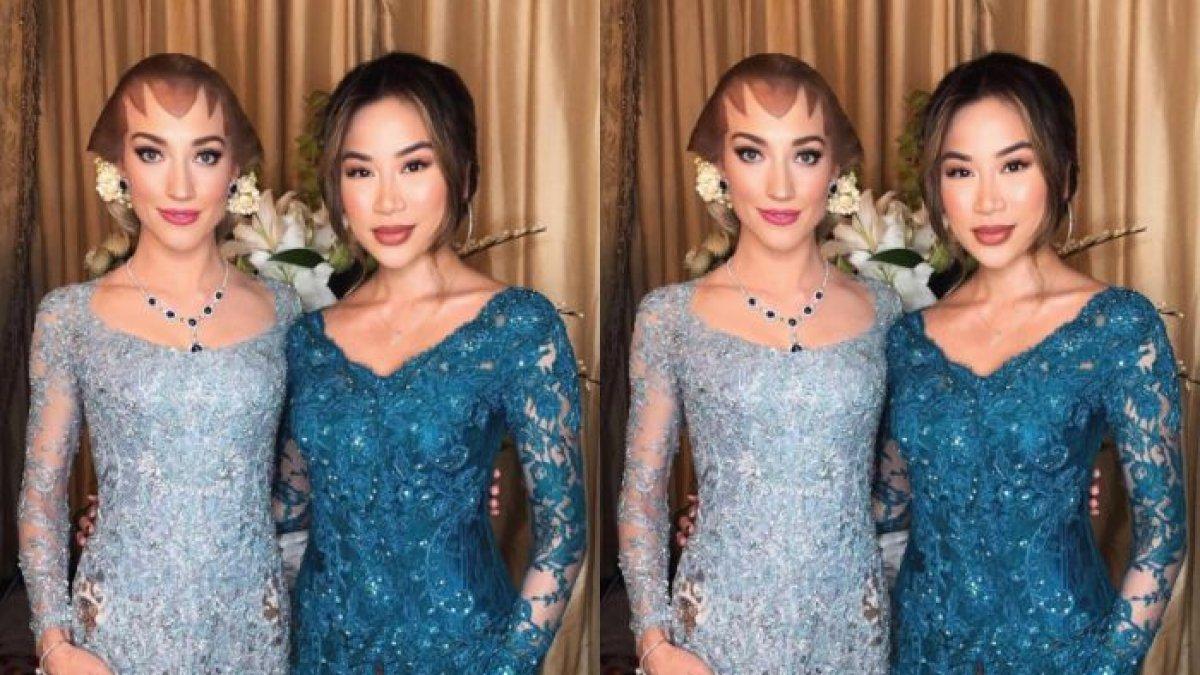 Varsha Strauss dan Kezia Toemion dalam balutan kebaya