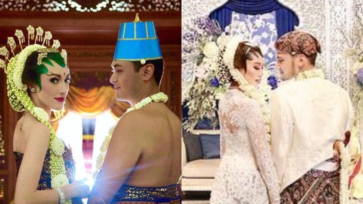 Varsha Strauss dan Kezia Toemion dalam busana pengantin Jawa