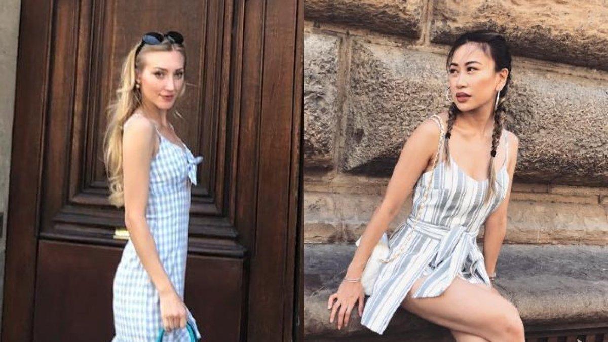 Varsha Strauss dan Kezia Toemion dengan minidress
