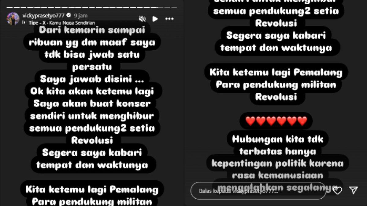 Vicky Prasetyo pamit dari Pemalang