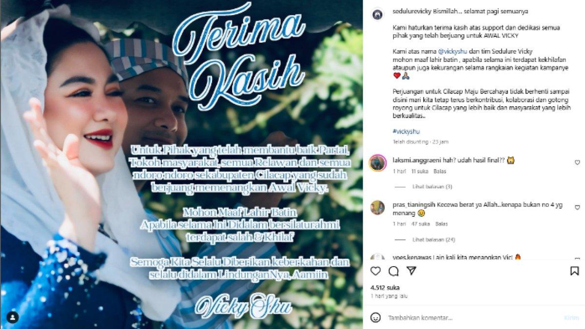 Vicky Syu keok di Pilkada Cilacap 2024