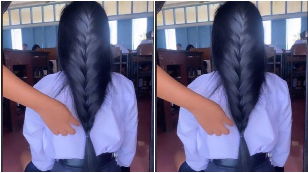 Video rambut dikepang mendadak viral (1)