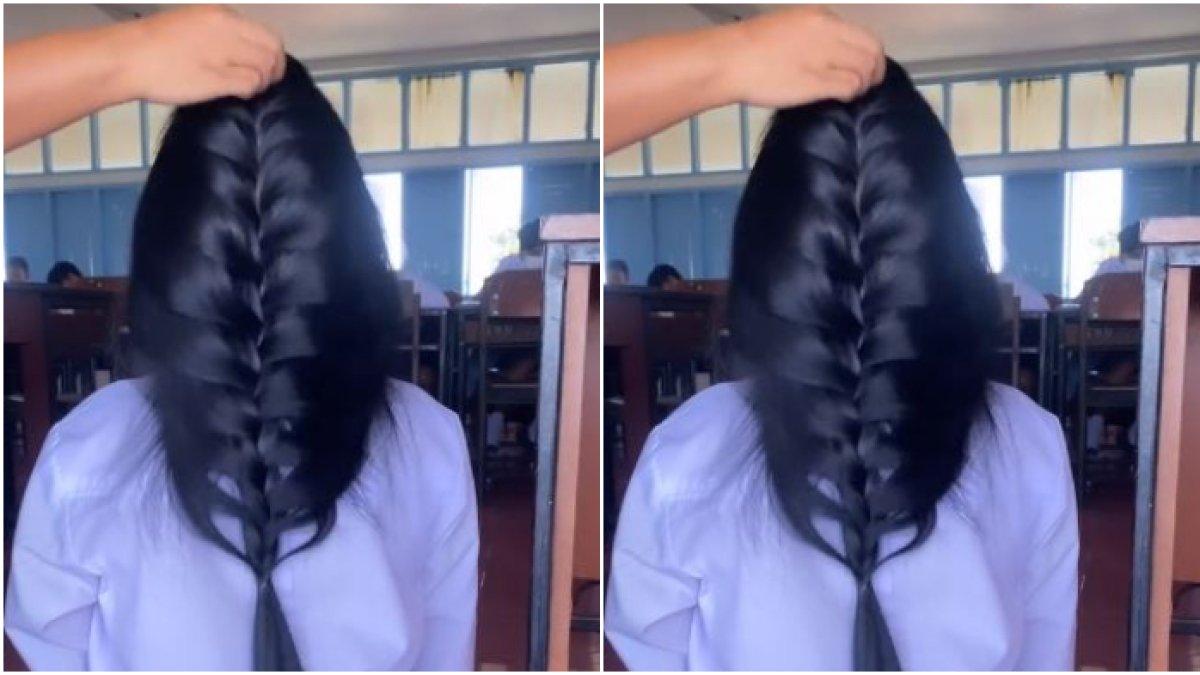 Video rambut dikepang mendadak viral (3)