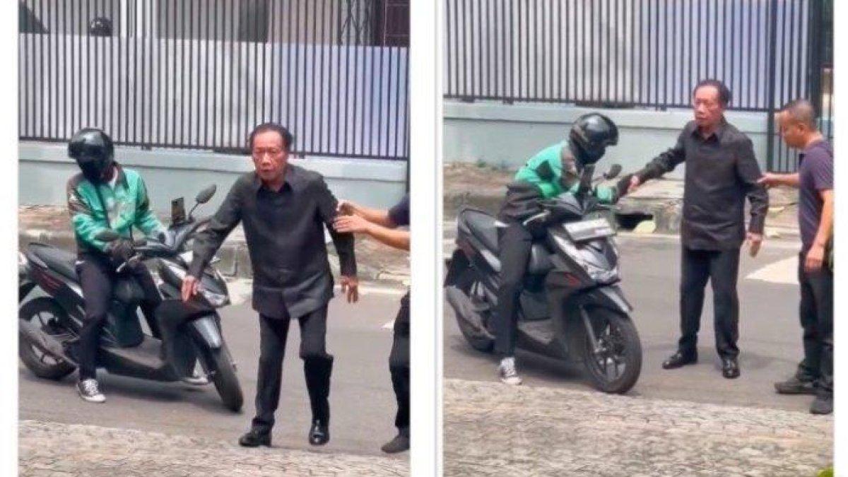 Viral Mantan Gubernur Jakarta Sutiyoso Naik Ojek Online Hingga Disalami Abang Ojol