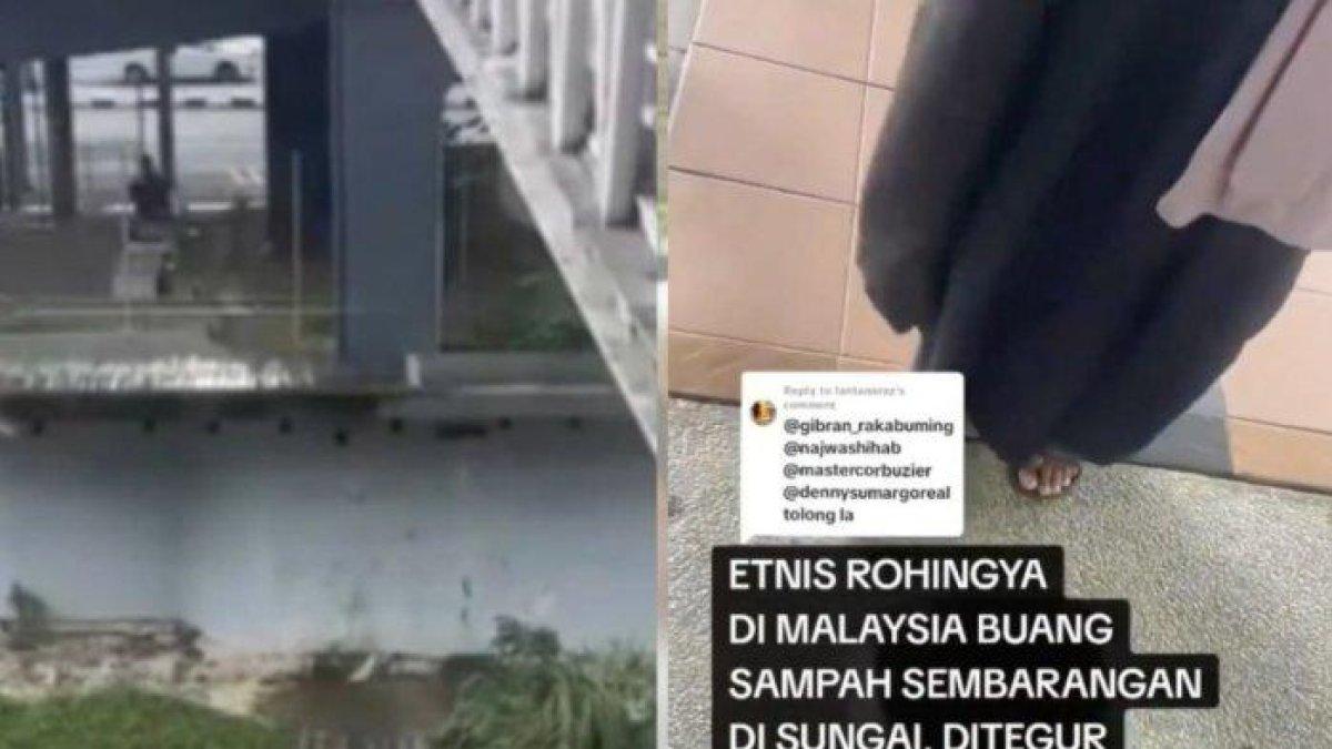 Viral, Video Ibu-ibu Diduga Pengungsi Rohingya di Malaysia Buang Sampah ke Sungai