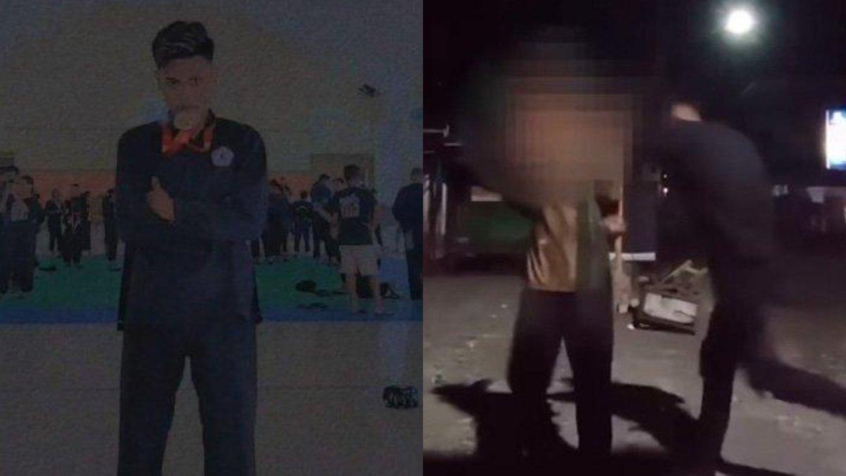 Viral aksi pemuda tonjok ODGJ, jawara bela diri pamer medali di sosmed.