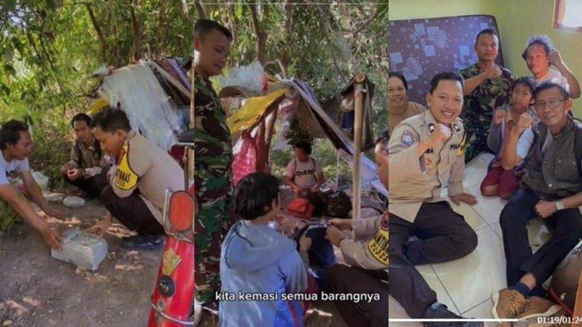 Viral ayah dan anak tinggal di gubug reyot tengah hutan jati