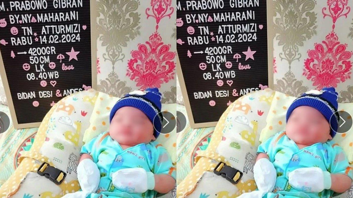Viral bayi diberi nama M Prabowo Gibran