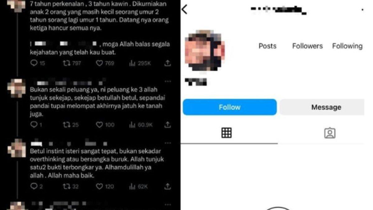 Viral curahan hati seorang wanita yang rumah tangganya berakhir karena orang ketiga, pelakor anak artis usia 18 tahun