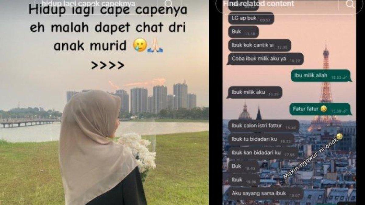 Viral di TikTok seorang guru Madrayah Aliyah dilamar murid via pesan Whatsaap