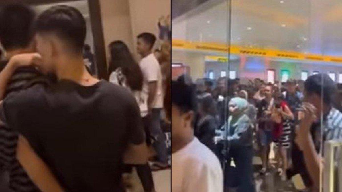 Viral di media sosial kepanikan warga di sebuah mall saat terjadi gempa bumi di Manado.