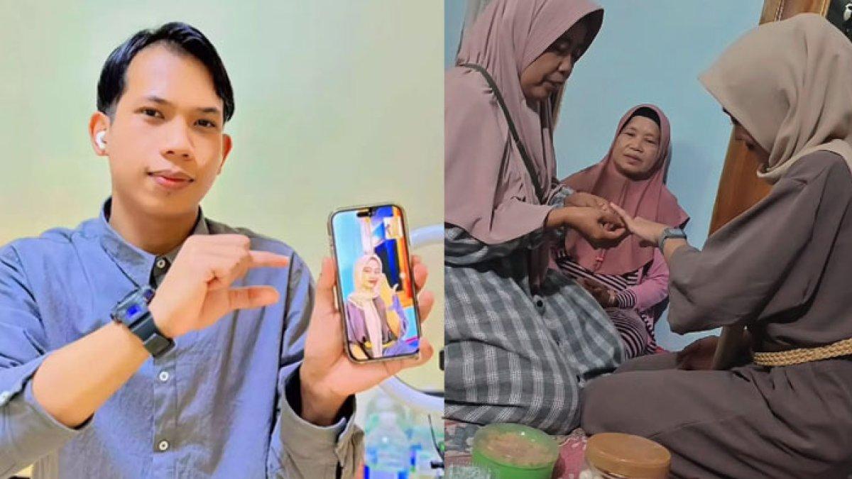 Viral pasangan LDR Korea-Indonesia gelar tunangan online