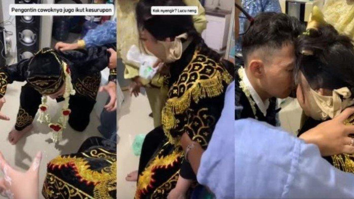 Viral pasangan pengantin di Banjarmasin kesurupan dan membuat heboh tamu undangan.