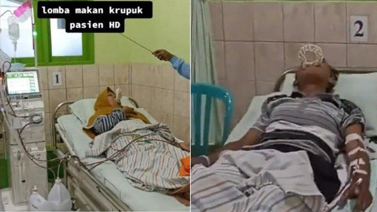 Viral pasien rumah sakit ikut lomba makan kerupuk dalam rangka rayakan HUT ke 78 RI.