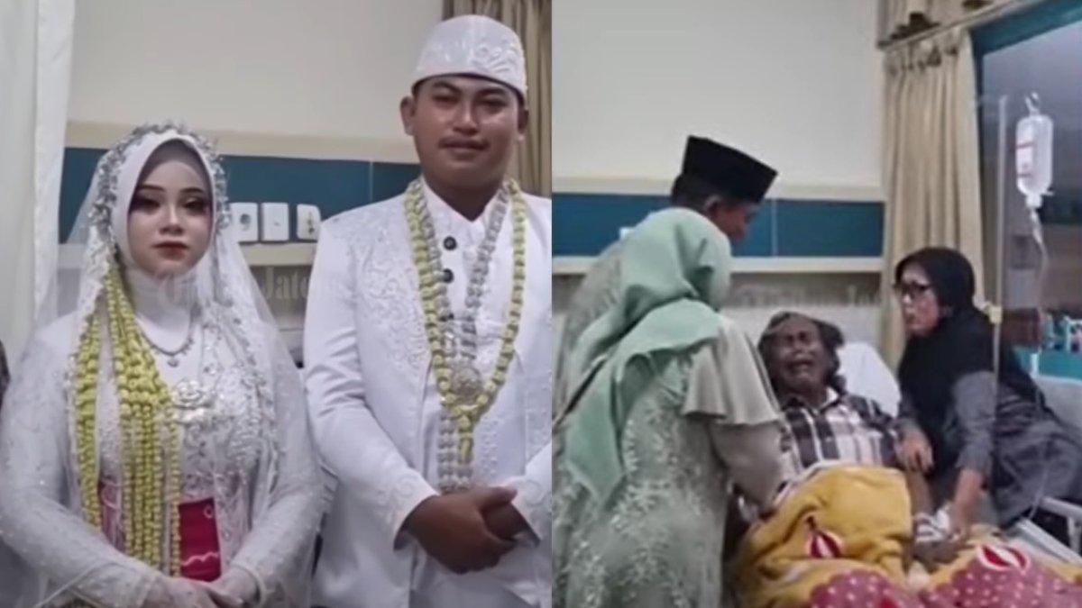 Viral pengantin gelar pernikahan di rumah sakit