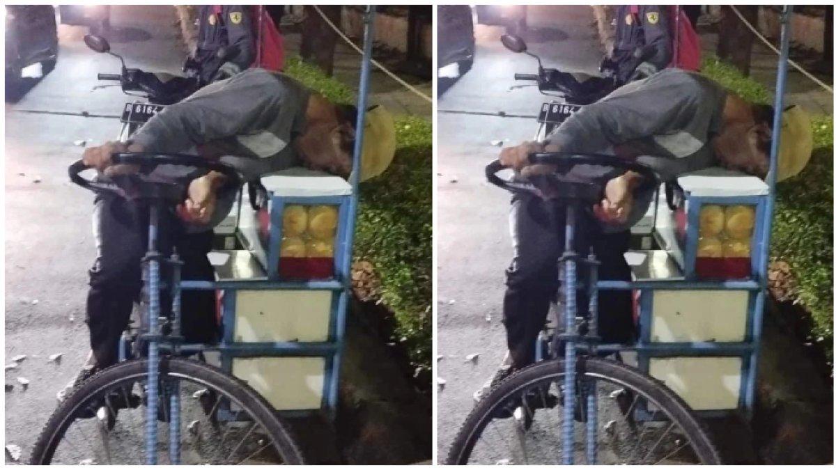 Viral penjual es keliling meninggal dunia di atas sepedanya