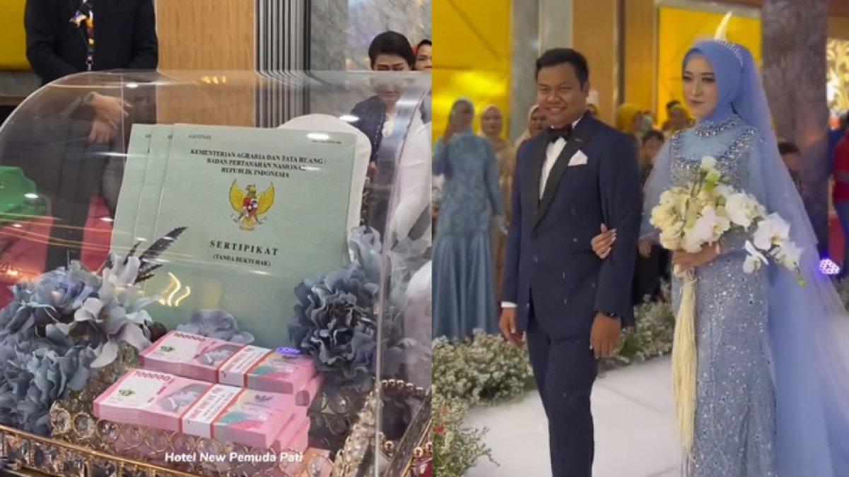 Viral pernikahan dengan seserahan fantastis, uang hingga sertifikat rumah dan kos-kosan a