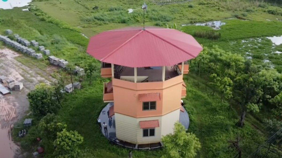 Viral rumah unik bisa berputar 360 derajat.