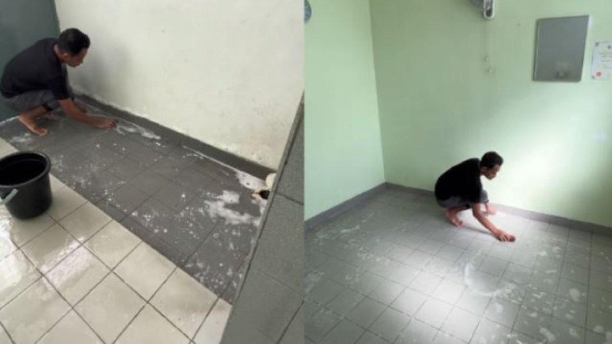 Viral seorang pria ikhlas membersihkan masjid setiap hari selama 30 hari pada bulan suci Ramadan dan enggan digaji