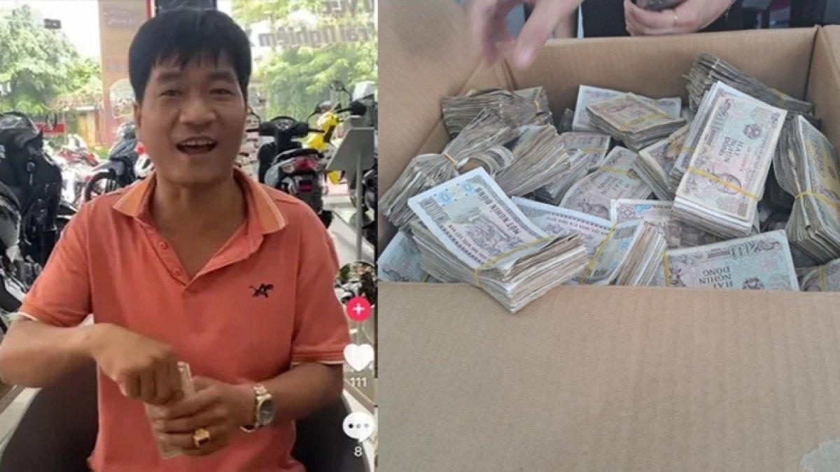 Viral seorang pria menggendon tas seberat 11 kilogram, ternyata berisi uang untuk membeli motor buat istrinya