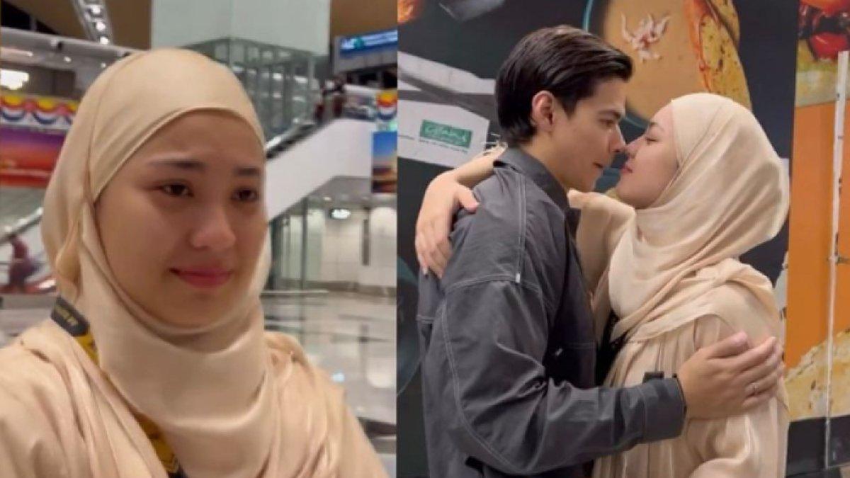 Viral seorang wanita bersedih ketika ditinggal suaminya untuk bekerja jauh darinya, beri ancaman mengerikan