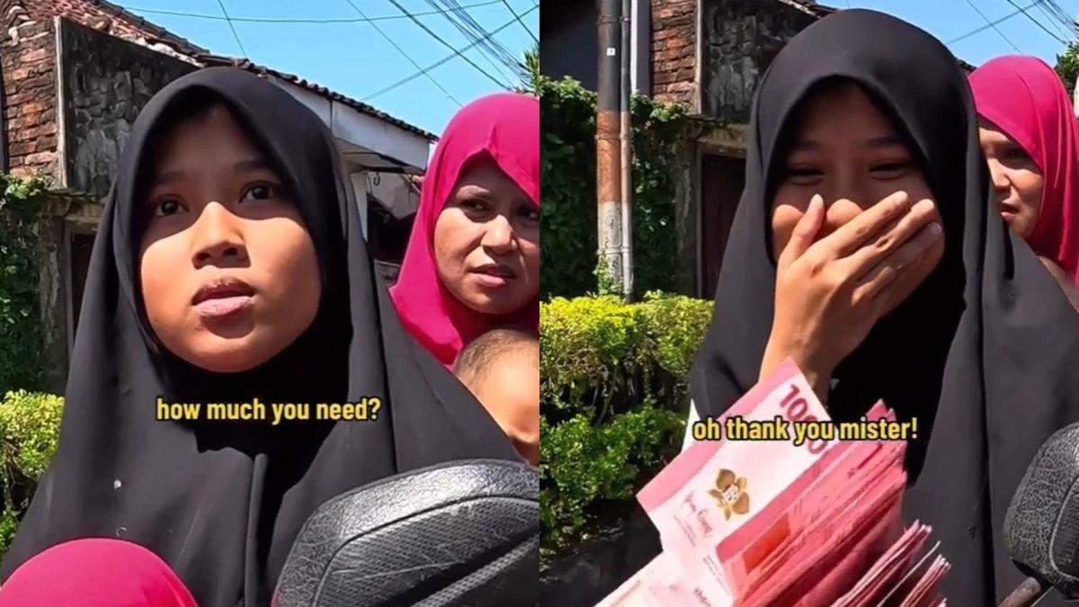 Viral video gadis Bali ketiban rezeki setelah menolong seorang bule, diberi uang 500 dolar.