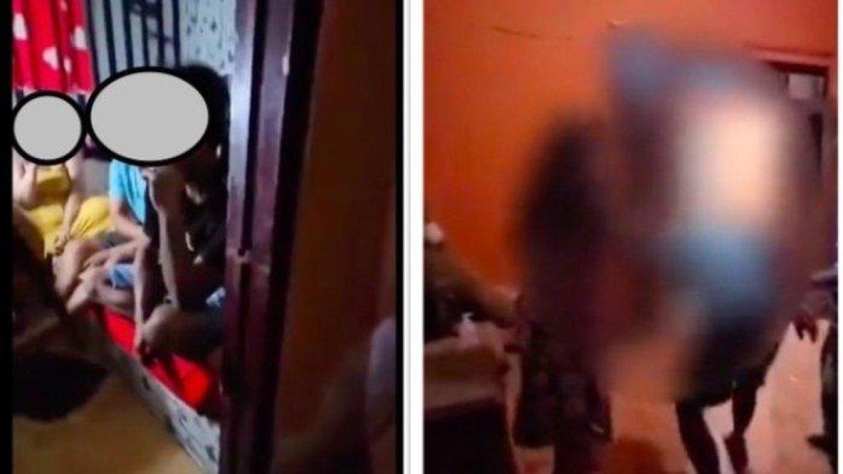 Viral video istri sah melabrak suaminya yang sedang berada di tempat prostitusi di Kediri