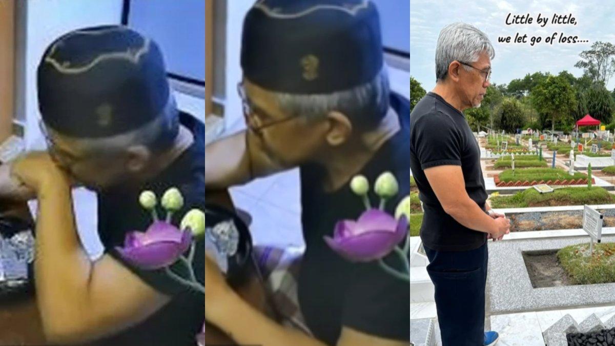 Viral video rekaman CCTV seorang pria nangis sahur sendirian, ternyata rindu mendiang istri.
