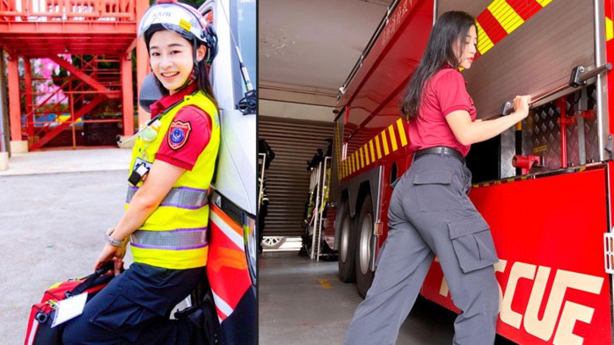 Viral wanita cantik dipotret bersama belasan pria kekar pemadam kebakaran untuk foto kalender